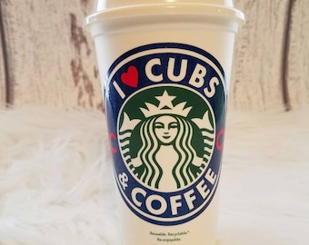 Chicago Cubs / Starbucks reusable Cup / Worlds series / Travel tumbler / Coffee mug