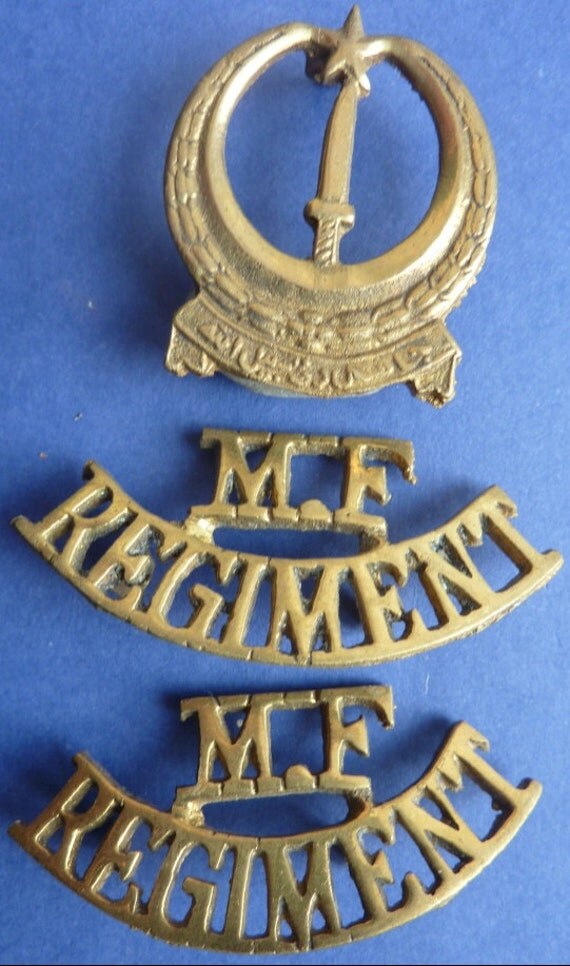 Pakistan Army Cap Badge And Shoulder Titles Of The Mujahid