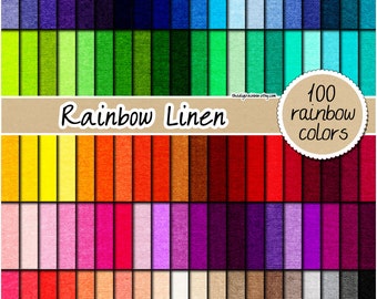 SALE 100 rainbow linen digital paper fabric digital paper textured digital paper linen pattern 12x12 natural pastel neutral bright linens