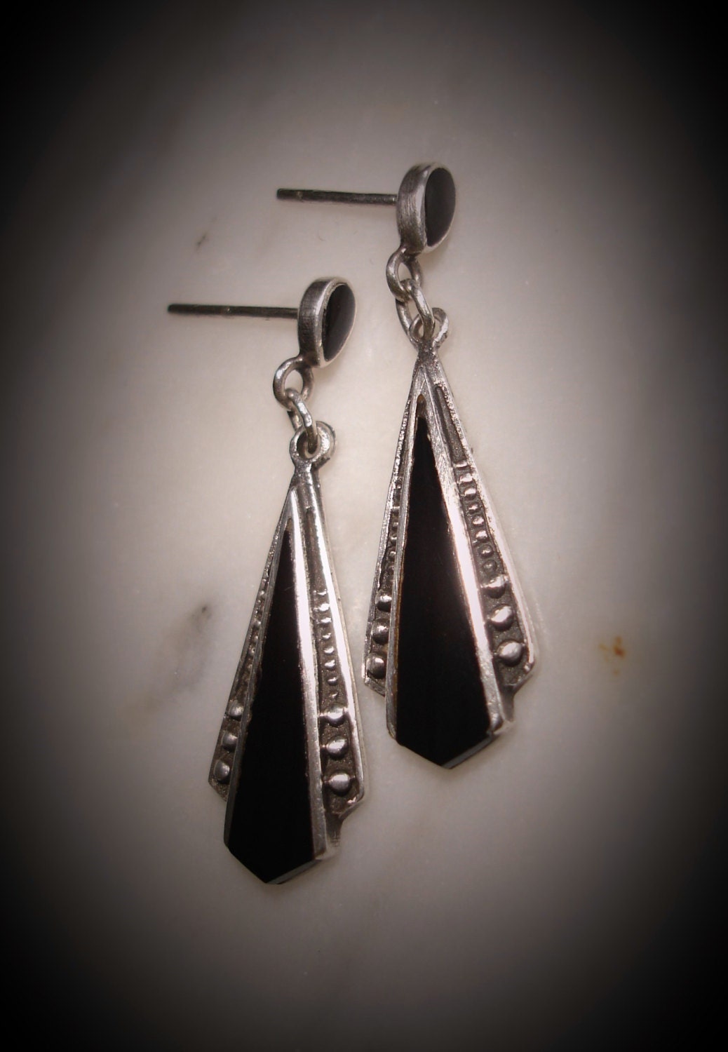 Vintage JewelryArt Deco EarringsPost Dangle EarringsVintage