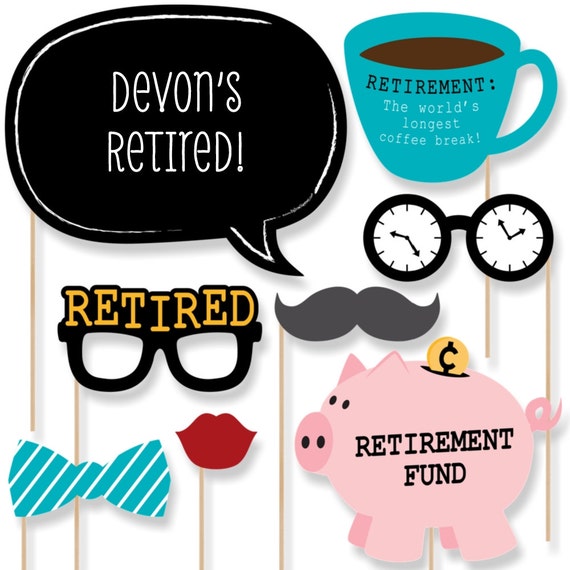 20 Retirement Photo Booth Props Retirement Photobooth Kit