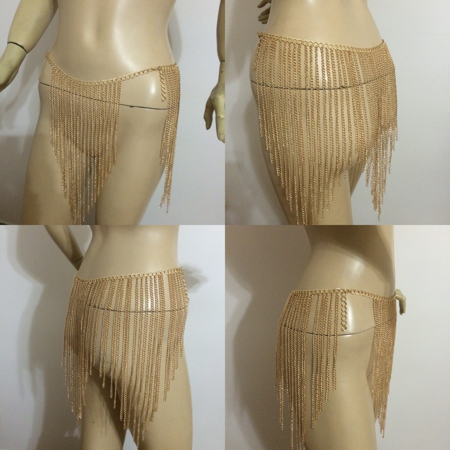 gold belly chain chain skirt tassel skirt skirt body