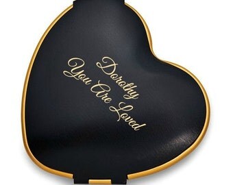 Personalized Compact Mirror Black Womans Makeup Compact Gift For Her Bridesmaids Gifts Mothers Day Gift Engraved Compact Mother Of The Bride