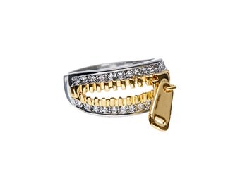 Two-Tone Zipper Ring