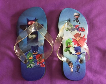 PJ Masks Flip Flops / PJ Masks Slippers - Kids size M