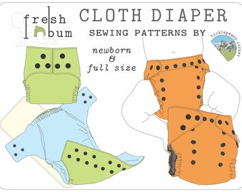 Fresh Bum Cloth Diaper Pattern - Both sizes: Newborn & Full