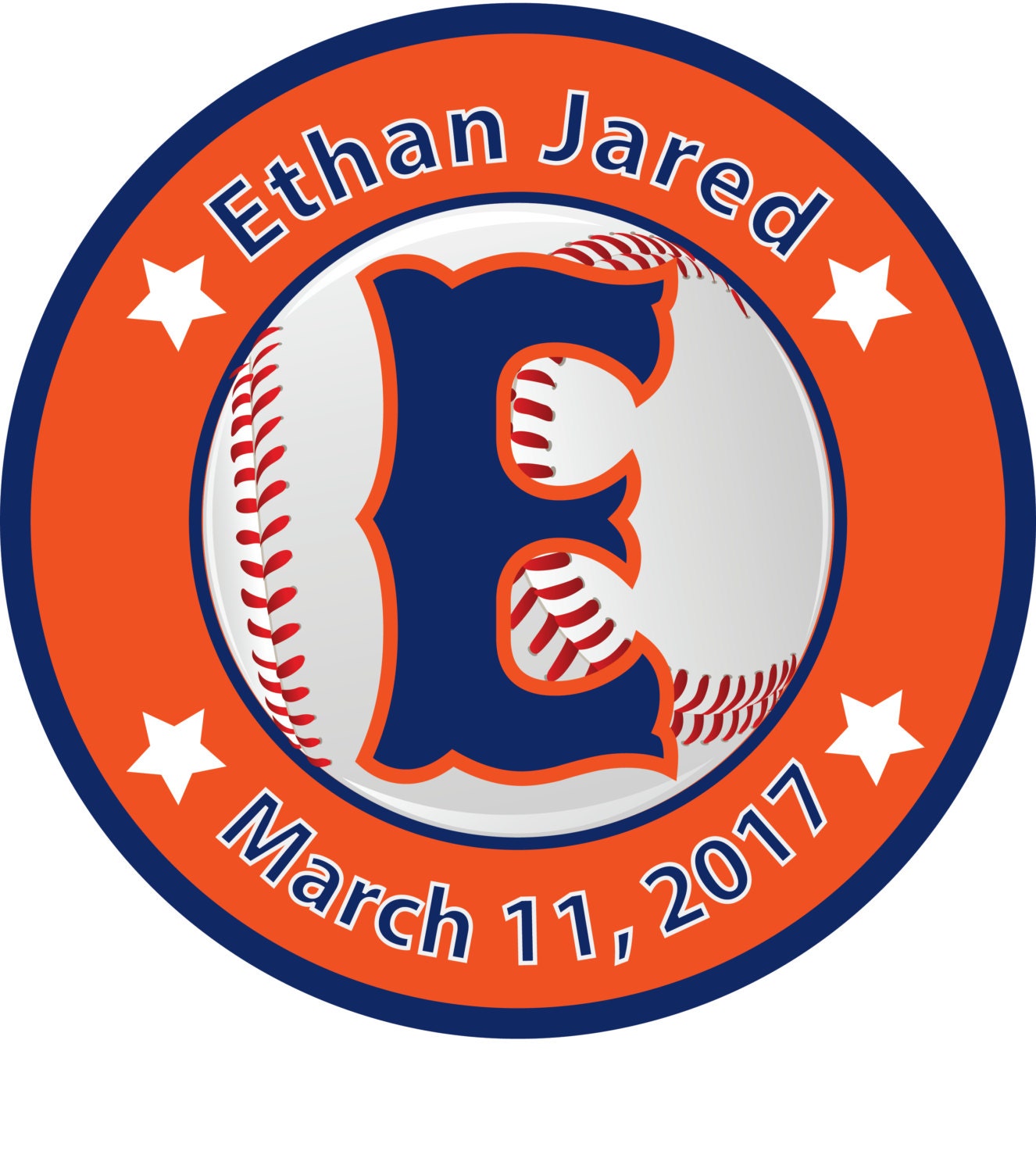 Baseball Bar Mitzvah Logo Mets Color Theme