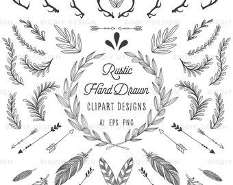 Rustic Frames Clipart Boho Clipart Rustic Clipart Clip