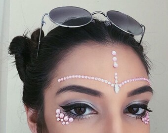PixieLust Face Jewels Gem Bindi Body Jewelry Stickers Rhinestone Tattoo - Pastel