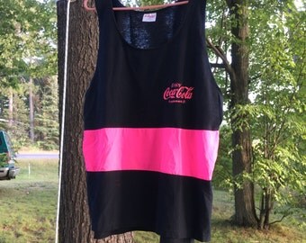 Rare Vintage 1980's Coca Cola Tank Top XL New Old Stock
