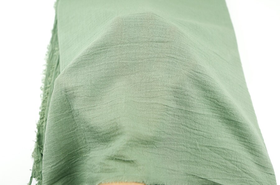 Sage Green Cotton Gauze Fabric 24 inches in length LWW00030