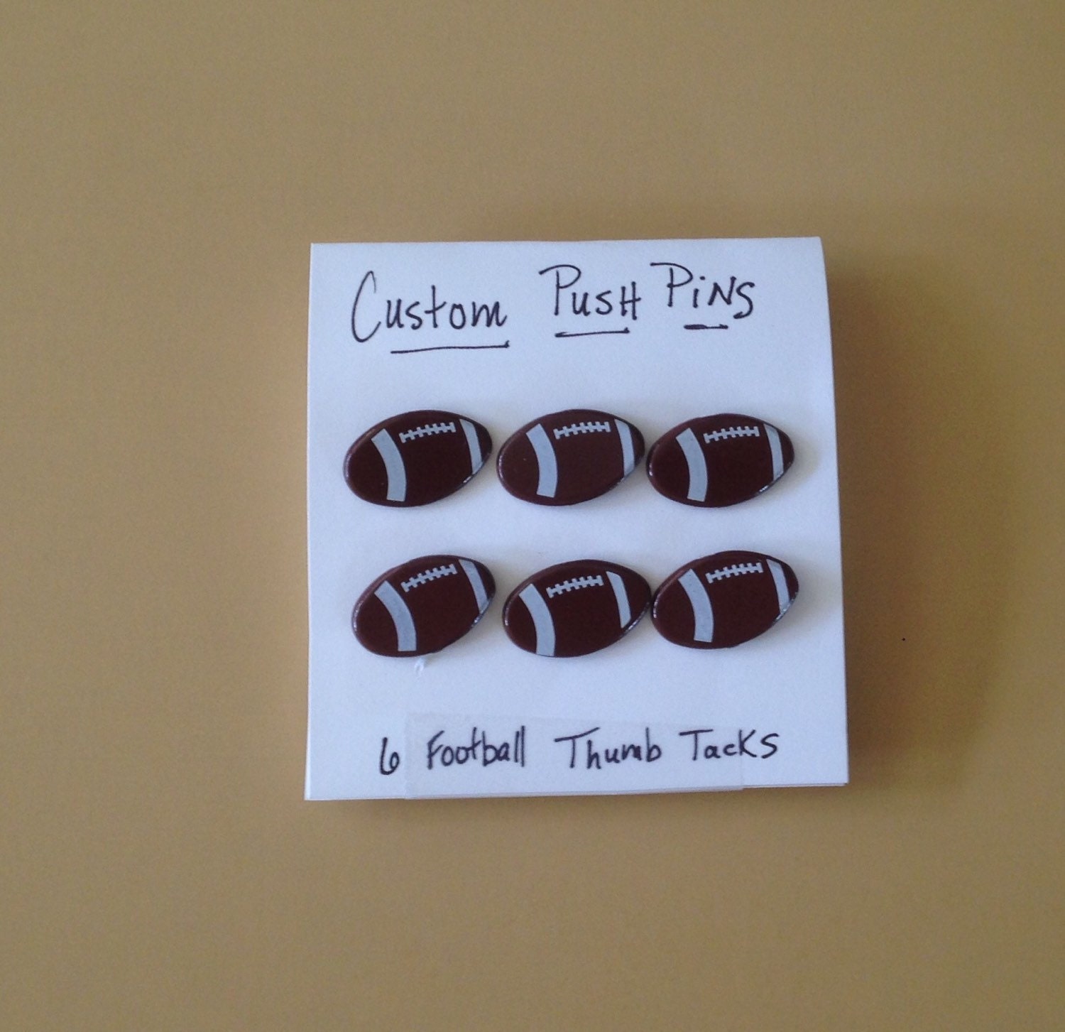 Sport custom push pins thumb tacks football softball