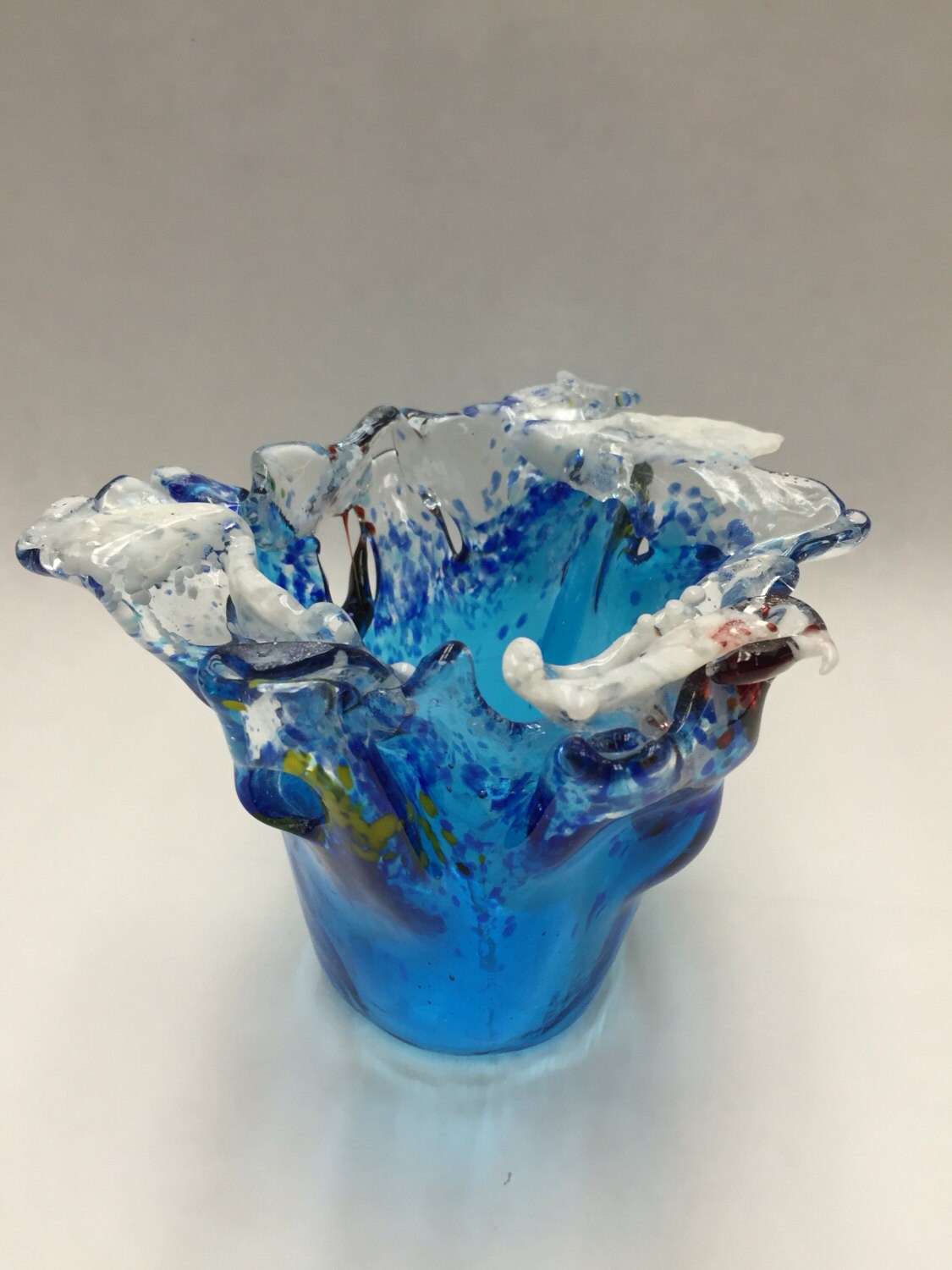 Sculptural Ocean Wave vase small glass vase ocean home