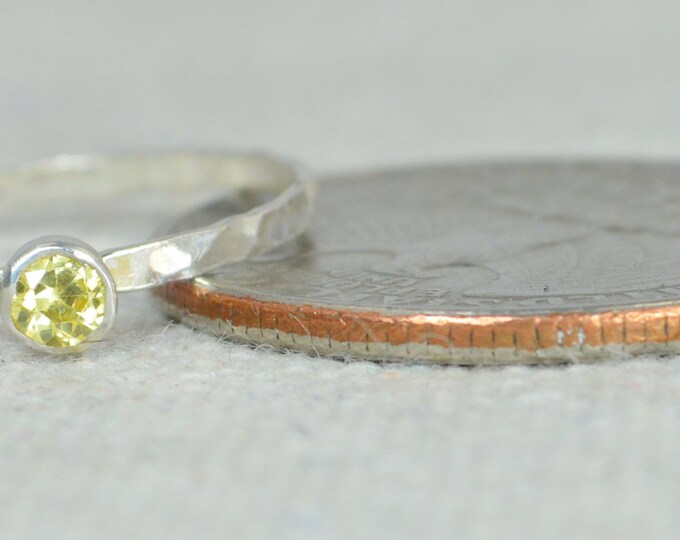 Dainty Gold Topaz Ring, Silver, Stackable Rings, Mothers Ring, November Birthstone Ring, Skinny Ring, Birthday Ring
