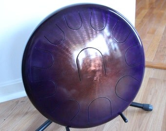 16" 11 Tone Ajna Steel Tongue Drum - Copper/Amethyst Burst - E Natural Minor