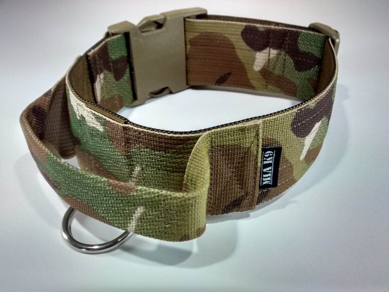 Tactical military dog collar with handle Multicam 50mm/ 2inch