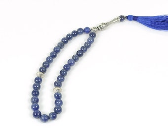 Items similar to Turkish 33 Prayer Beads, Prayer Beads, Silver Blue ...