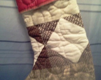 Quilted Christmas Stocking....Give gifts from the heart