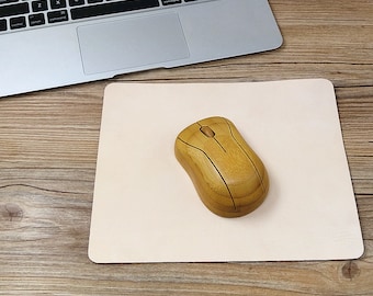Leather Mouse Pad, Personalized Mousepad, Computer Accessory, Mouse Pad Monogrammed, Vegetable Tanned Leather