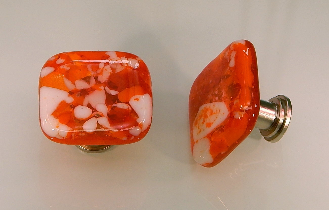 Decorative Art Fused Glass Door Knobs Drawer Pulls