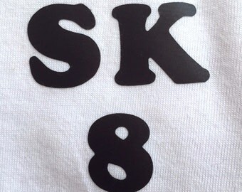 Iron-on Letters and Numbers great for Uniform and Sports Kits 25mm/1 Inch