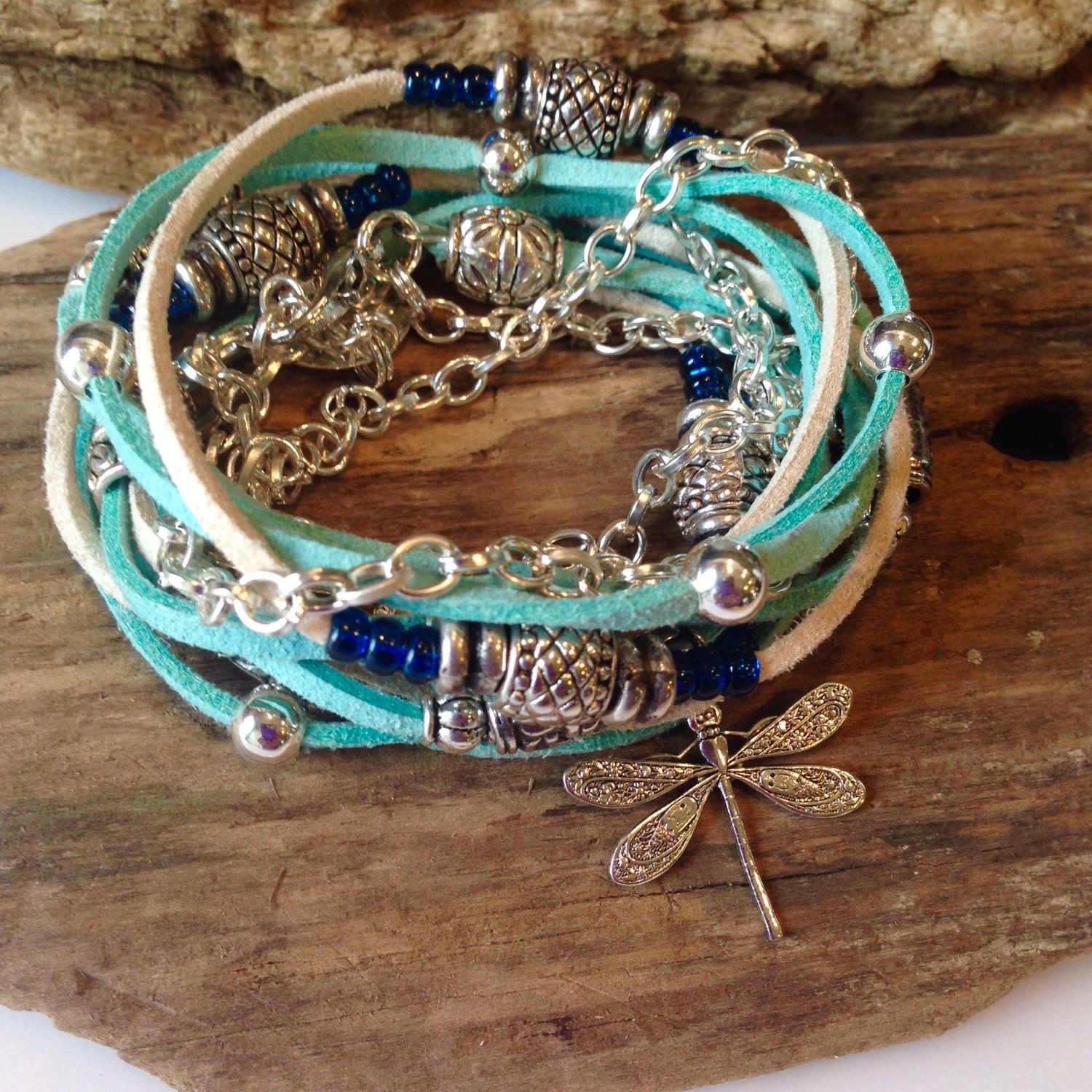 Boho Wrap Beaded Wrap Bracelet Beaded Triple By Bohoblisscreations