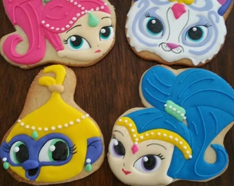 Shimmer and Shine Cookies (12 cookies)