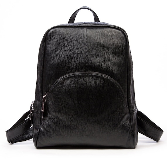 Women's leather backpack school bag travel bag
