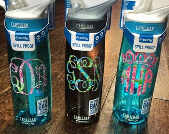Custom Lilly Pulitzer Monogram or Sorority Camelbak .75L Eddy Water Bottle