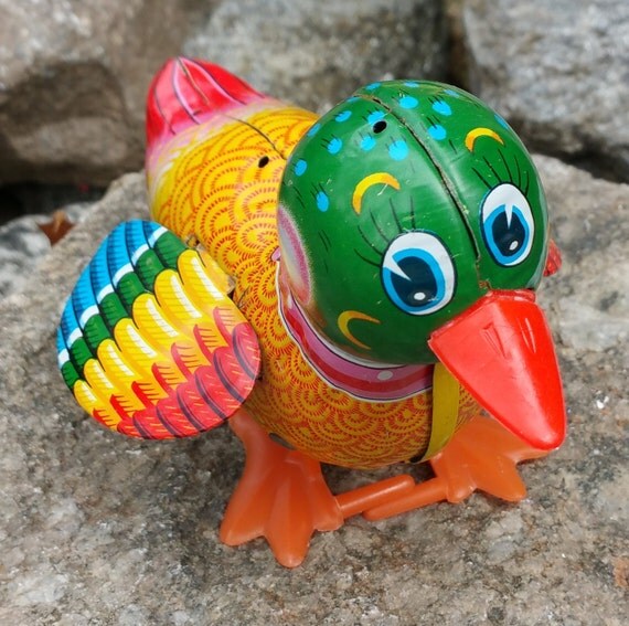 vintage metal wind up toys
