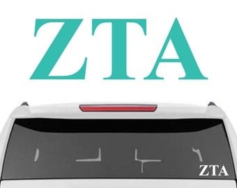 Zeta Tau Alpha Decal | Sorority Car Decals, Sorority Vinyl Decal, Sorority Laptop Decal, Sorority Decal