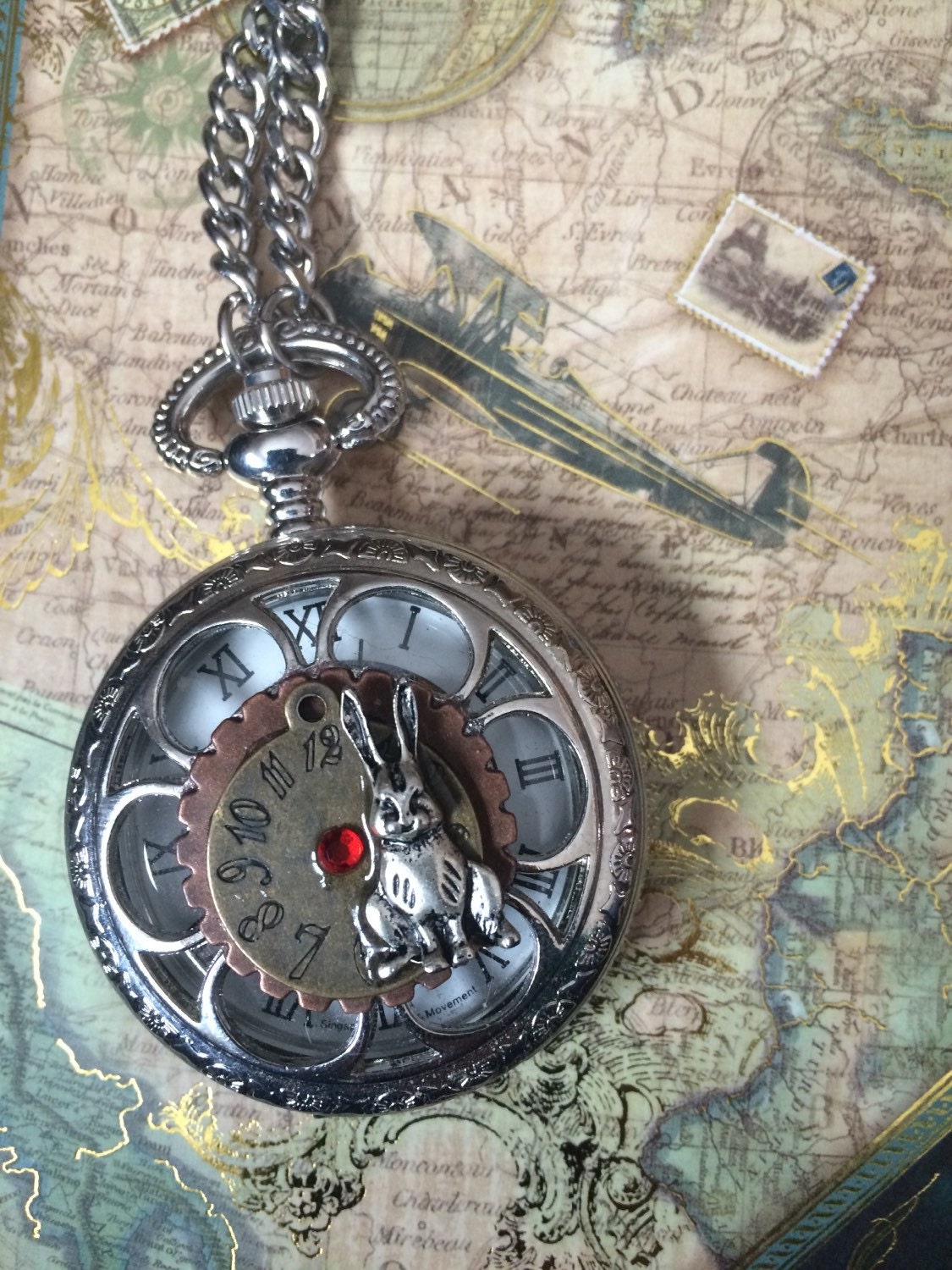 White Rabbit Pocket Watch