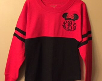 Minnie Ears Monogrammed Pom Pom Shirt