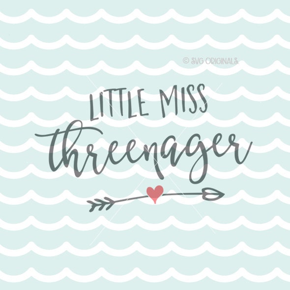 Download Little Miss Threenager SVG File. Child SVG Cricut Explore