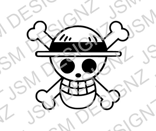 Free Shipping Straw Hat Jolly Roger One Piece Decal