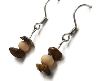 Gift idea for her, silver earrings, tiger eye earrings, handmade jewelry, tiger eye jewelry, handmade earring boho bohemian earring zen awin