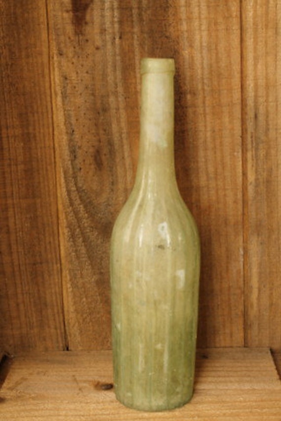 Antique Fluted Glass Bottle