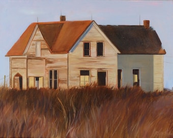 Empty Beach House Oil Painting