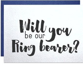 Will you be my ring bearer card groomsman gift best man wedding invitation engagement party