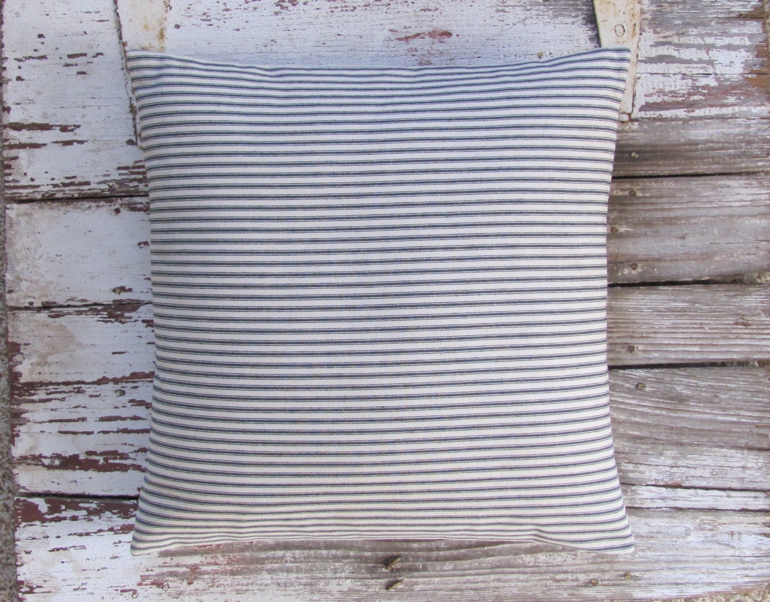 black ticking stripe pillow cover by CabinAndCoast on Etsy