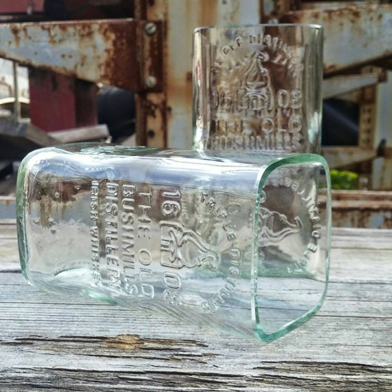 Glass Bushmills Whiskey Drinking Glasses by ReWineIt02346 on Etsy