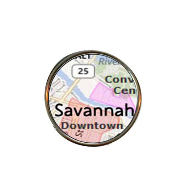 Savannah charm snap jewelry map by TheSnapExchange