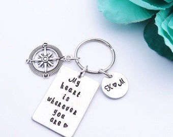 Long distance boyfriend gift - Long distance keychain - Best friend long distance - Long distance love - Long distance relationship -