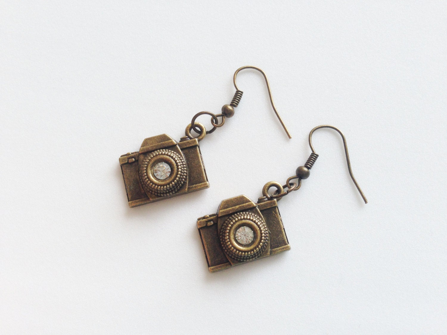 CAMERA Earrings Camera Pendant Charm Dangle by ZHUaccessories