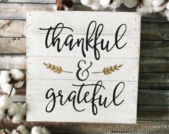 Grateful sign | Etsy