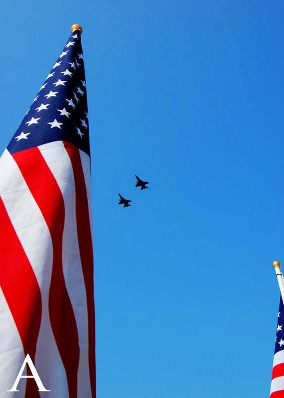 American Flag Military Flyover Photo Print by NicholeAdessaPhoto