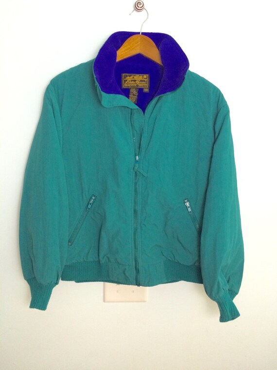 90's Eddie Bauer USA Made Fleece Lined Jacket Windfoil
