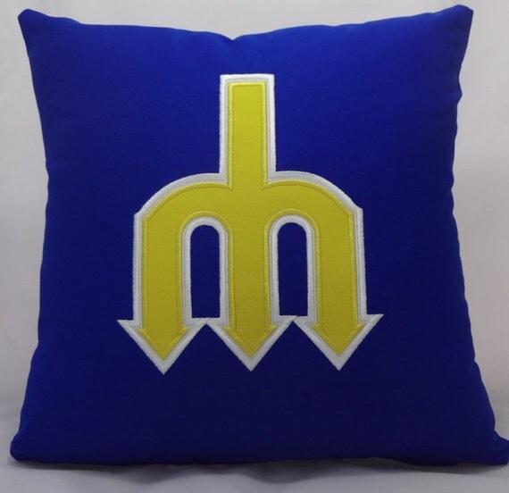 Seattle Mariners Pillow // Pillow cover // Jersey by NotJustNoise