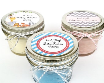 25 Baby Shower Favor Candles | Mason Jar Favors | Rustic Favors | Shower Favors | Custom Baby Shower Favor | Baby Shower Favors | Candles