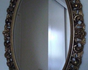 Mirror Large Gold Ornate Vintage Mirror Hollywood Regency Mirror